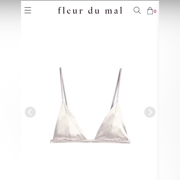 Fleur du Mal silk Luxe Triangle Bra - Picture 1 of 7